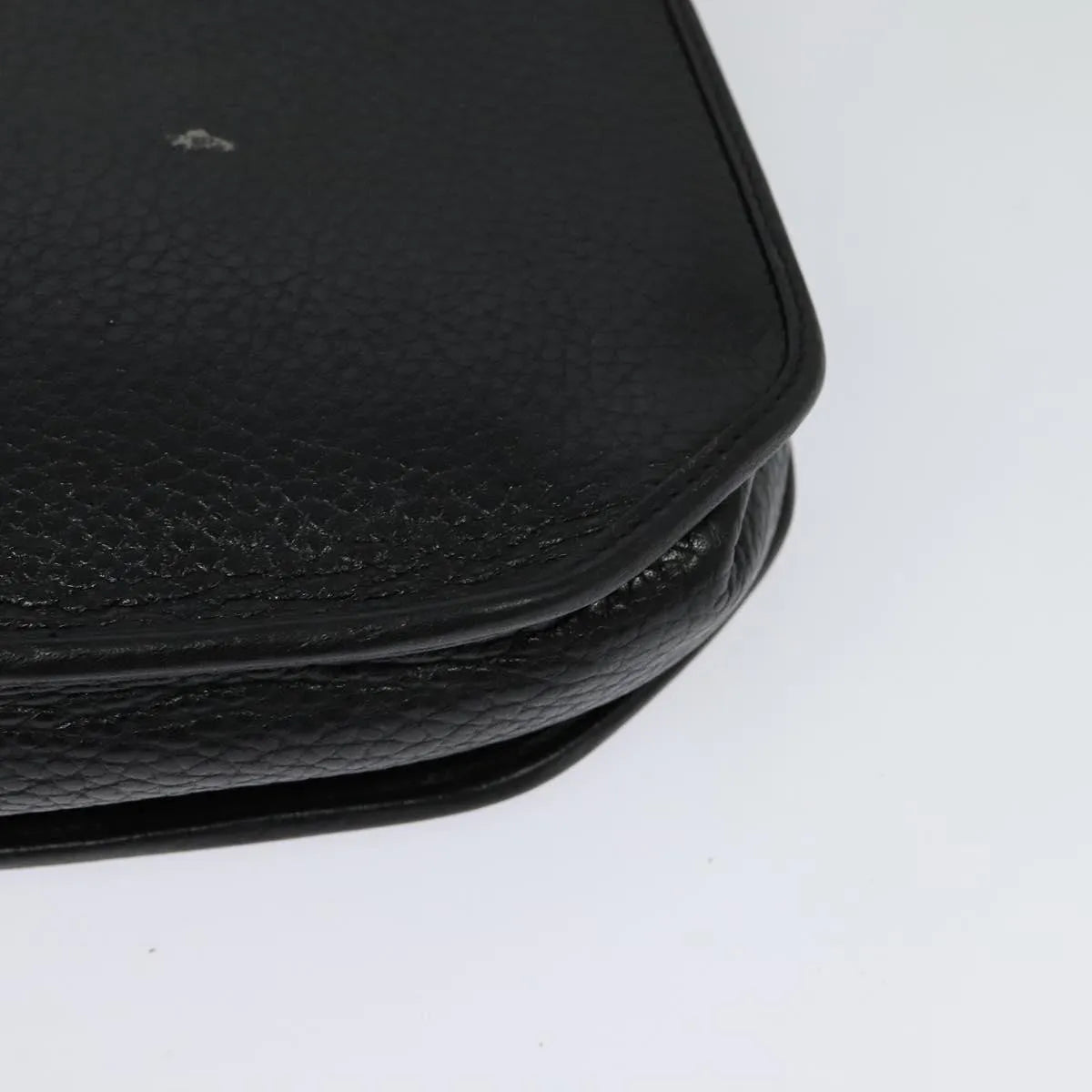 Christian Dior Vintage Cd Flap Leather Black Leather Shoulder Bag Bag (Pre-Owned)