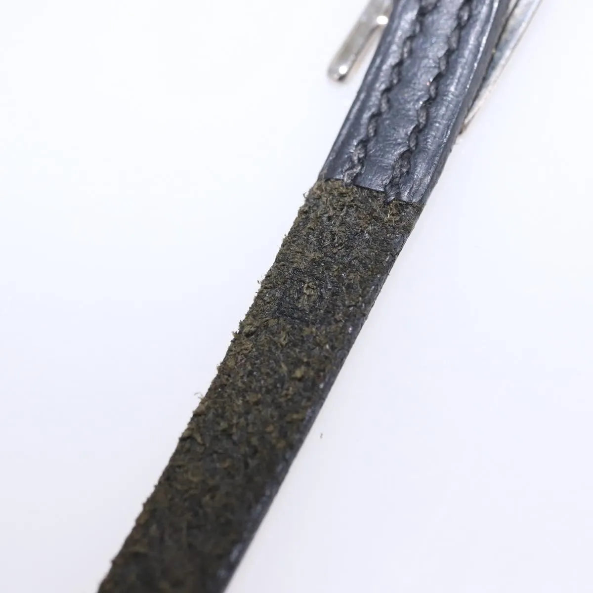 Hermes Hapi 3 Leather With Metal Black Leather Bracelet Jewelry (Pre-Owned)