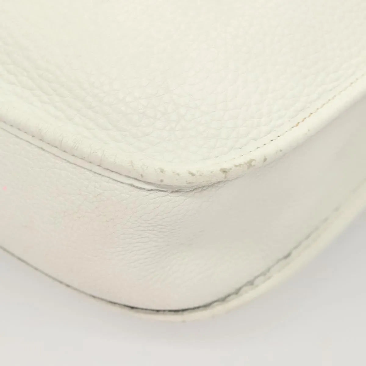 Hermes Evelyne Bag Gen I Togo White Leather Handbag (Pre-Owned)