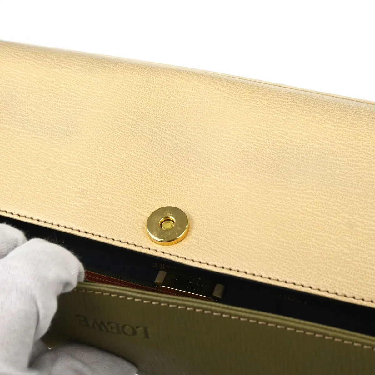Loewe Vintage Velazquez Top Handle Leather Beige Leather Handbag (Pre-Owned)