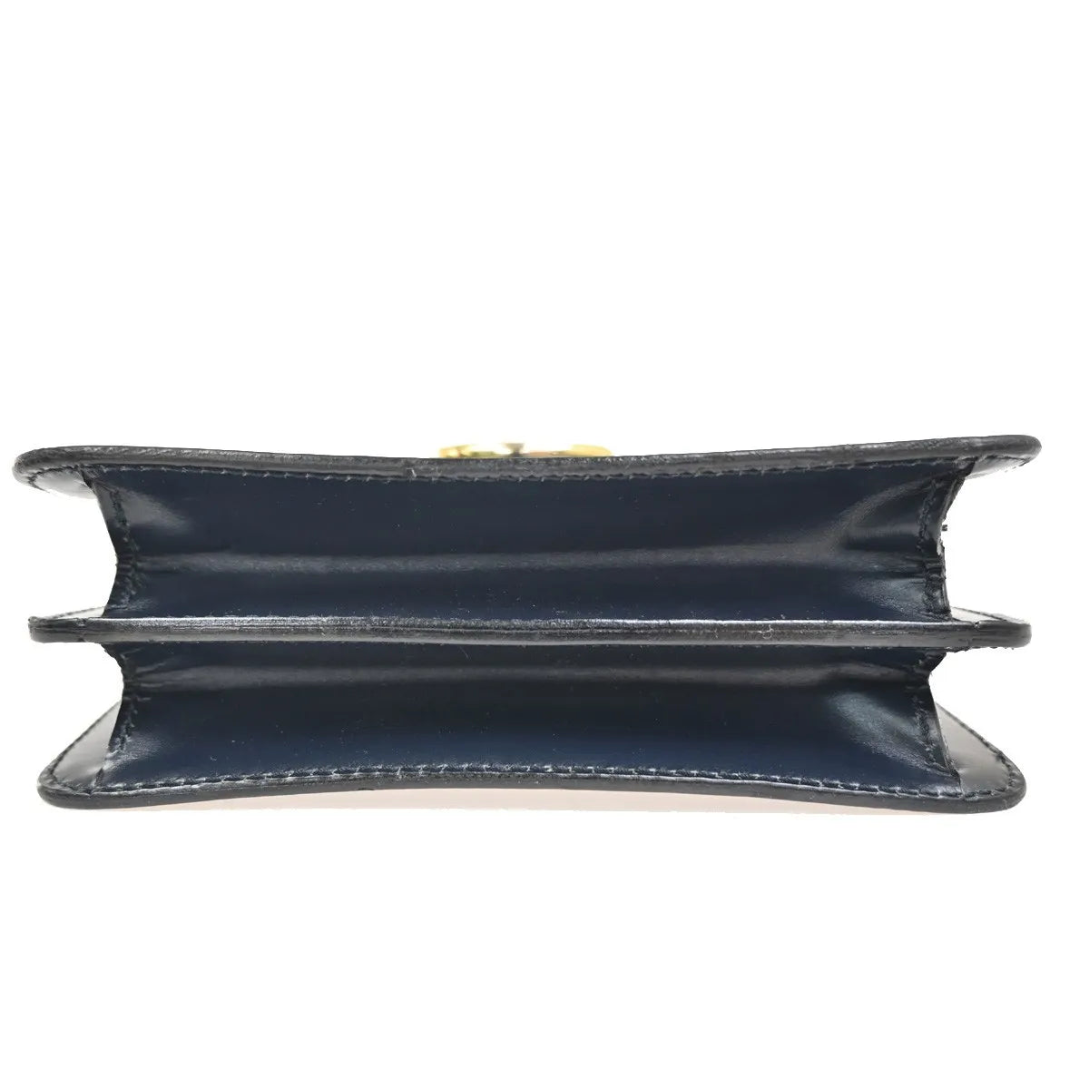 Celine Gancini Leather Navy Leather Handbag (Pre-Owned)