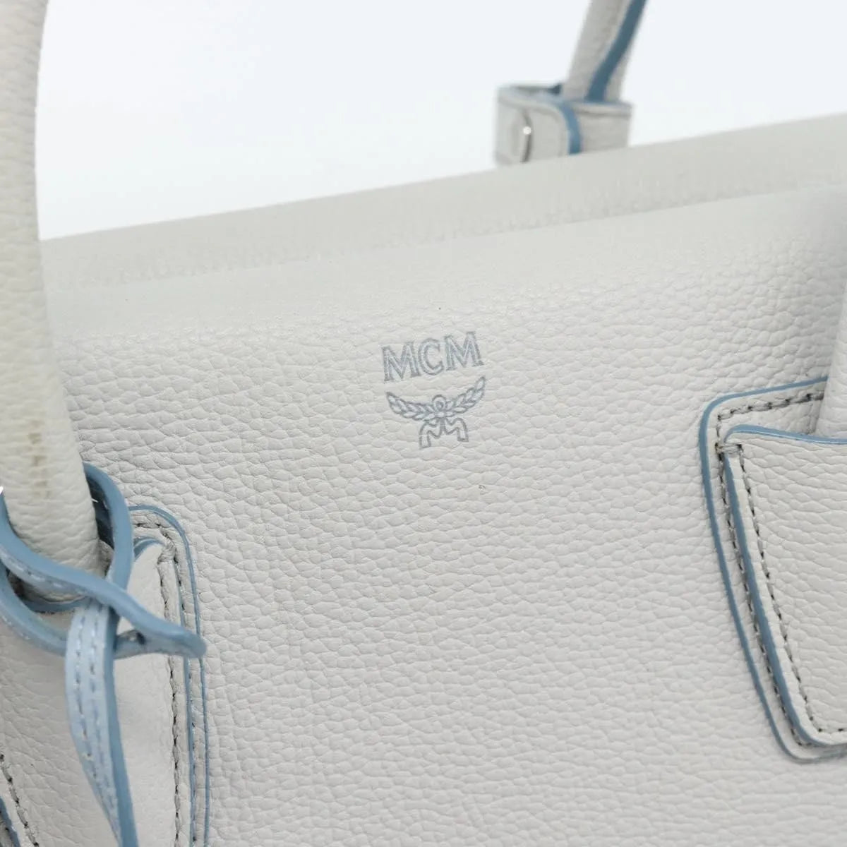 MCM Milla Leather Gray Leather Handbag (Pre-Owned)