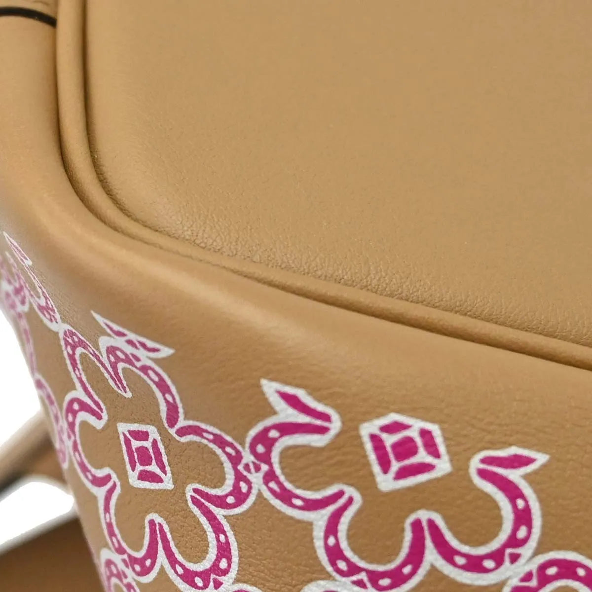 Hermes Picotin Lock Lucky Daisy Printed Swift Brown Leather Handbag (Pre-Owned)