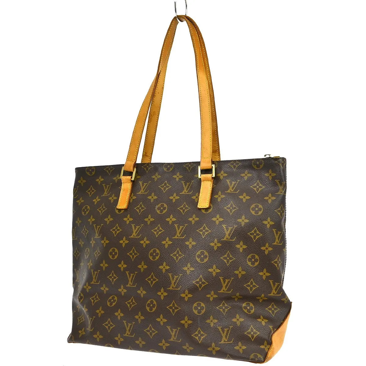 Louis Vuitton Cabas Mezzo Monogram Canvas Brown Canvas Shoulder Bag Bag (Pre-Owned)
