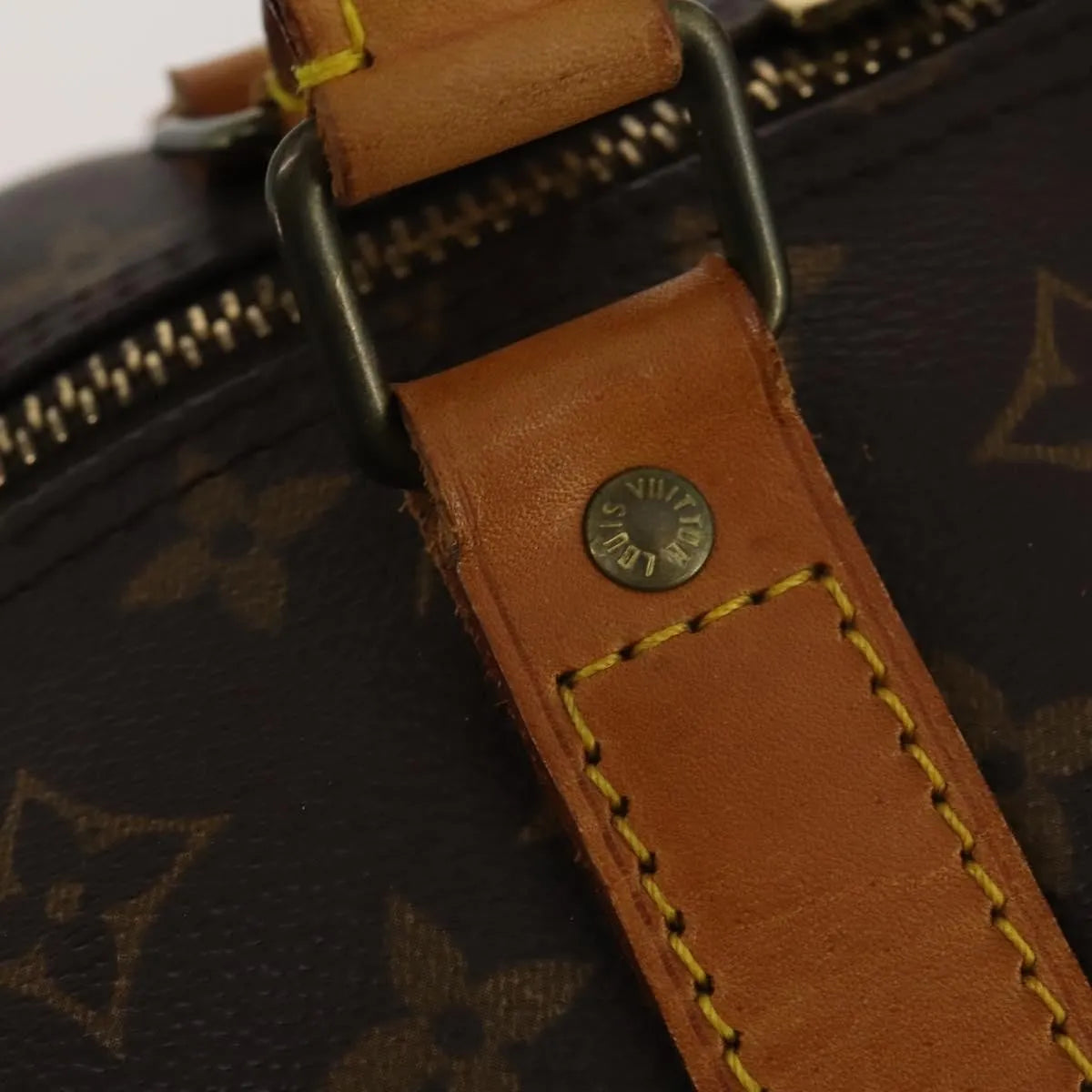 Louis Vuitton Keepall Bandoulière Monogram Brown Canvas Travel Bag Bag (Pre-Owned)