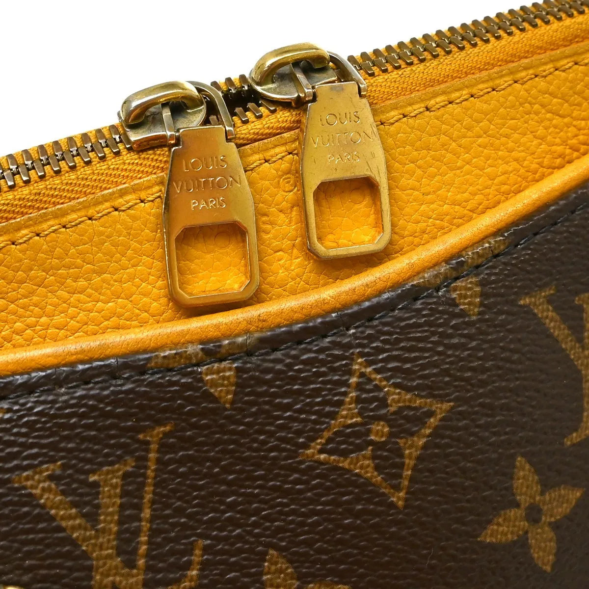 Louis Vuitton Pallas Tote Monogram Canvas With Leather Brown Canvas Handbag (Pre-Owned)