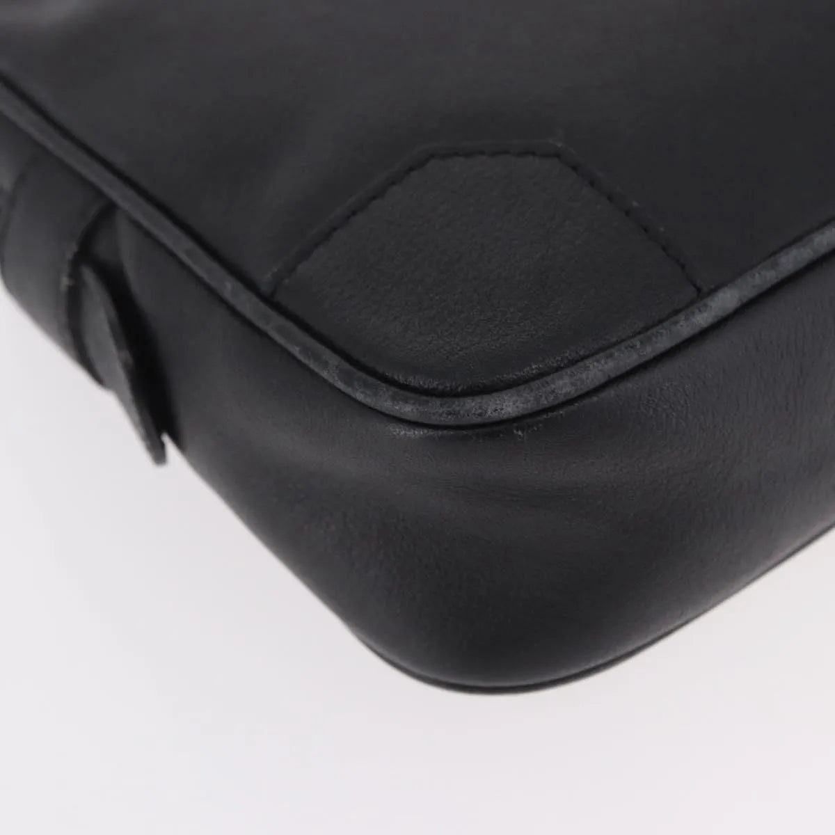 Celine Vintage Zip Wristlet Clutch Leather Black Leather Clutche & Pouche Bag (Pre-Owned)