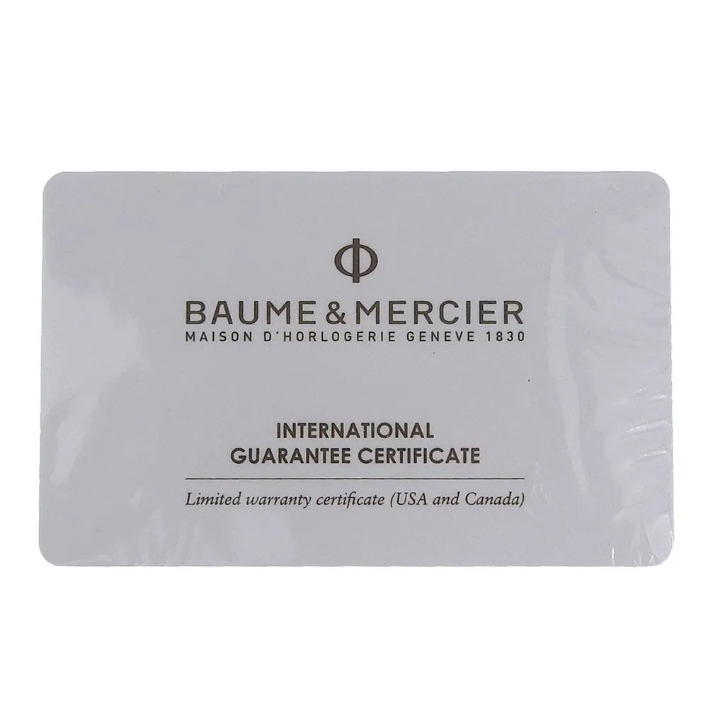 Baume & Mercier Clifton Stainless Steel And Leather Watch (Pre-Owned)