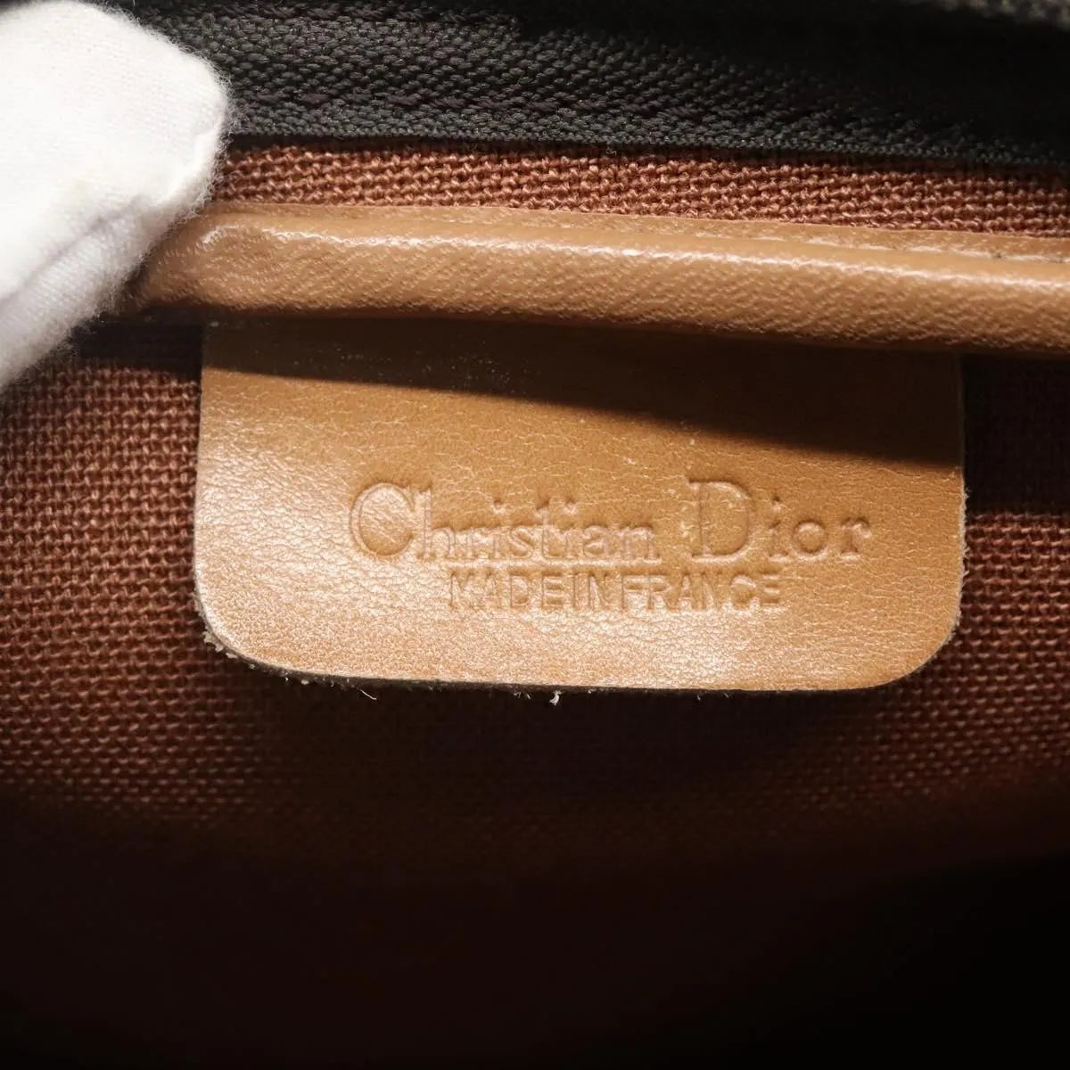 Christian Dior Vintage Honeycomb Canvas And Leather Black Canvas Shoulder Bag Bag (Pre-Owned)