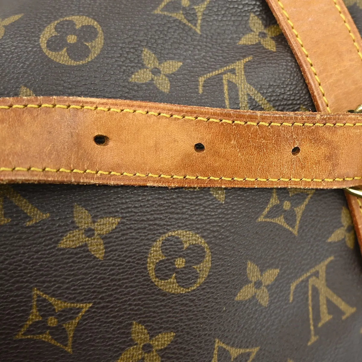 Louis Vuitton Saumur Monogram Canvas Brown Canvas Shoulder Bag Bag (Pre-Owned)