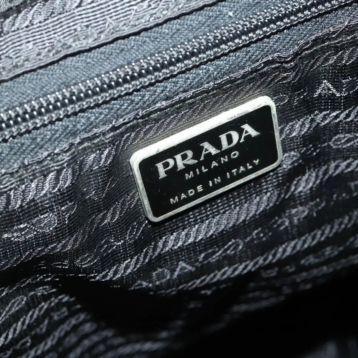 Prada Double Front Pocket Tessuto Black Nylon Backpack Bag (Pre-Owned)