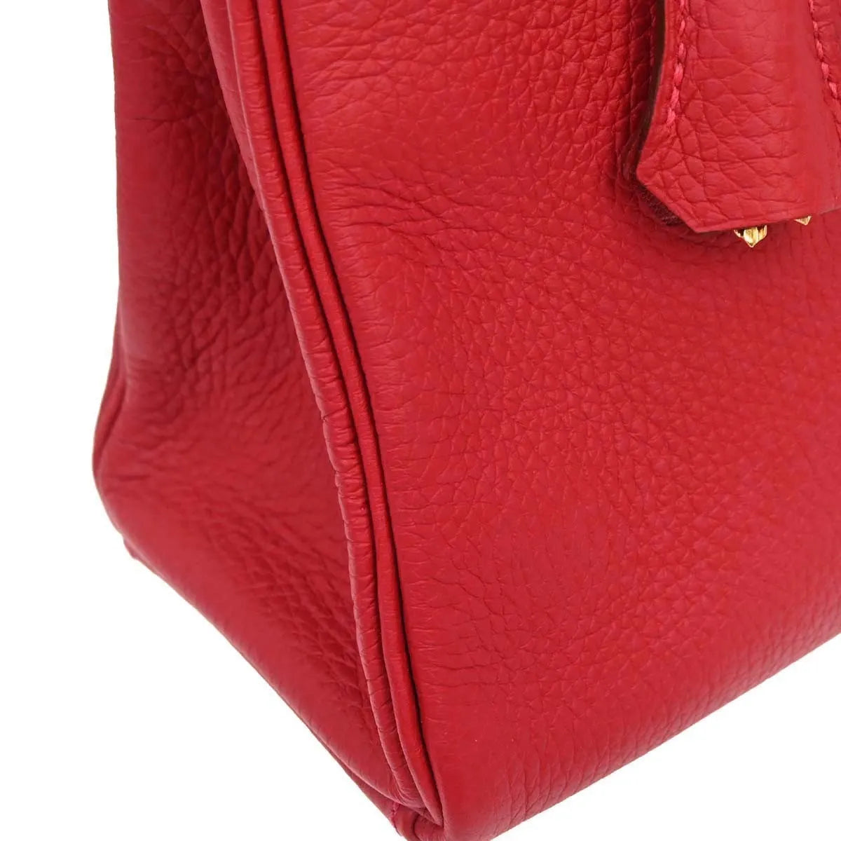 Hermes Kelly Retourne Clémence Taurillon Red Calfskin Handbag (Pre-Owned)