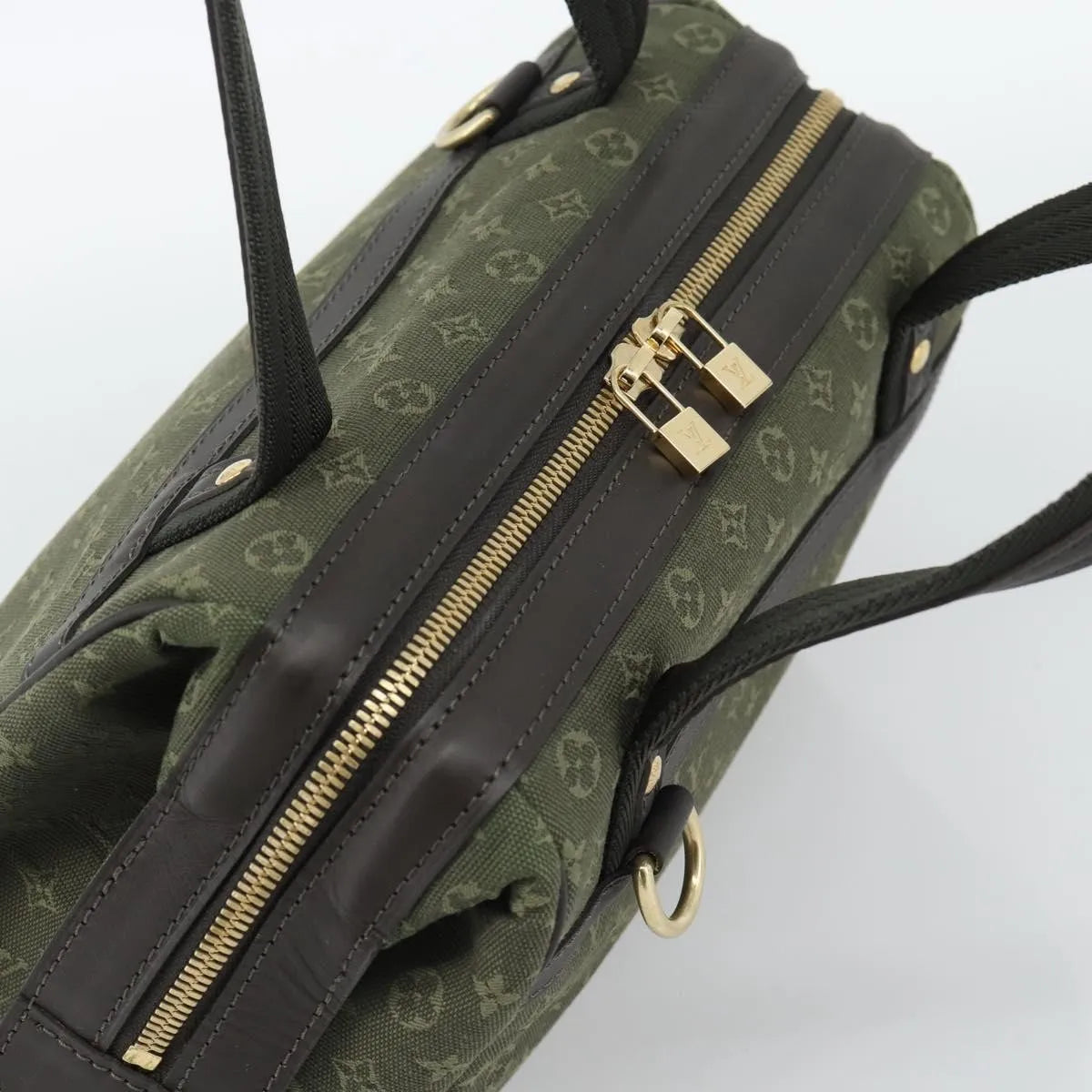 Louis Vuitton Joséphine Mini Lin Khaki Canvas Handbag (Pre-Owned)