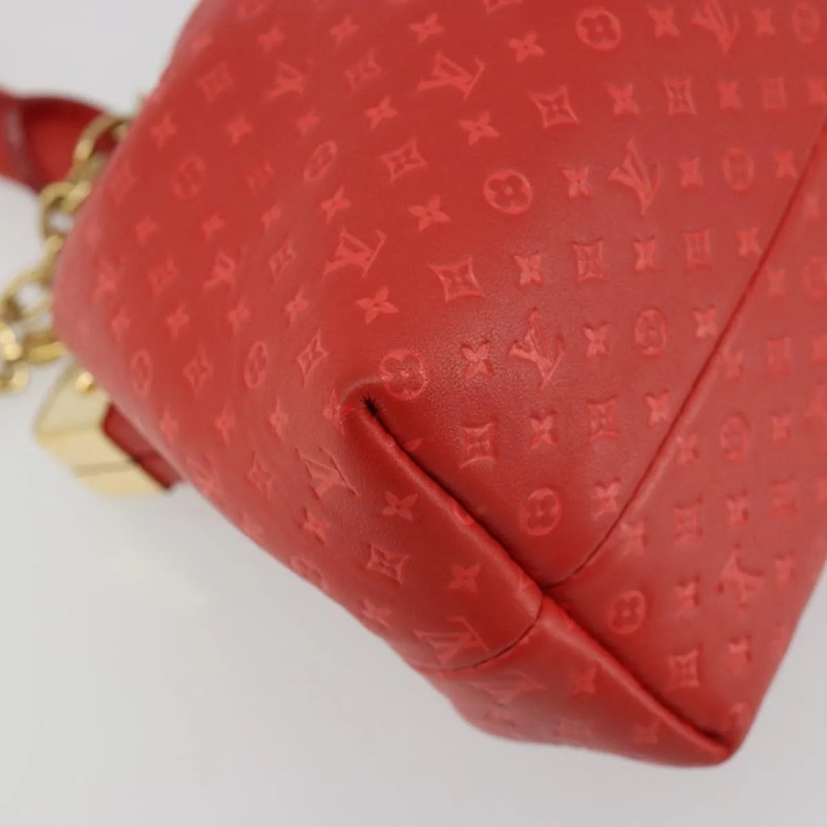 Louis Vuitton Monogram Top Handle Frame Clutch Monogram Canvas Red Canvas Clutche & Pouche Bag (Pre-Owned)