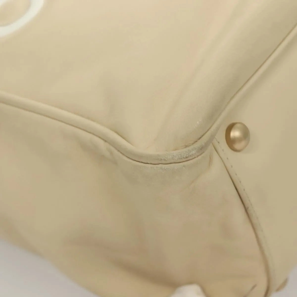 Chanel Camellia Tote Leather Beige Leather Tote Bag Bag (Pre-Owned)