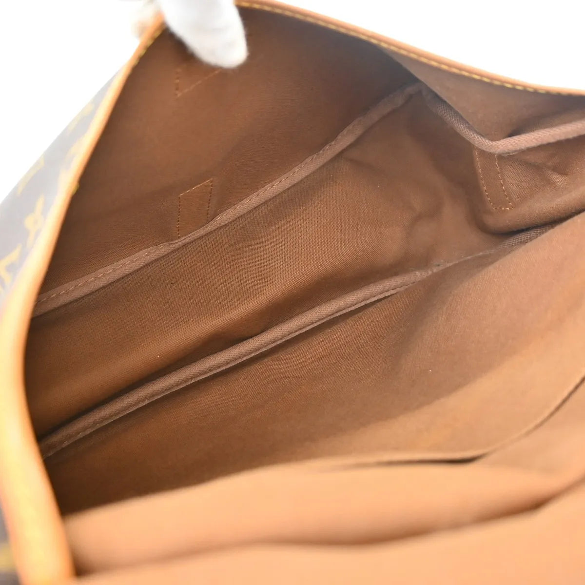 Louis Vuitton Saumur Monogram Canvas Brown Canvas Shoulder Bag Bag (Pre-Owned)