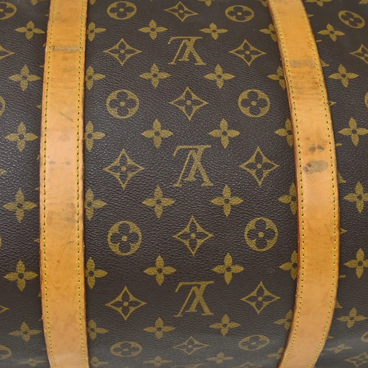 Louis Vuitton Keepall Bandouliere Monogram Canvas Brown Canvas Travel Bag Bag (Pre-Owned)