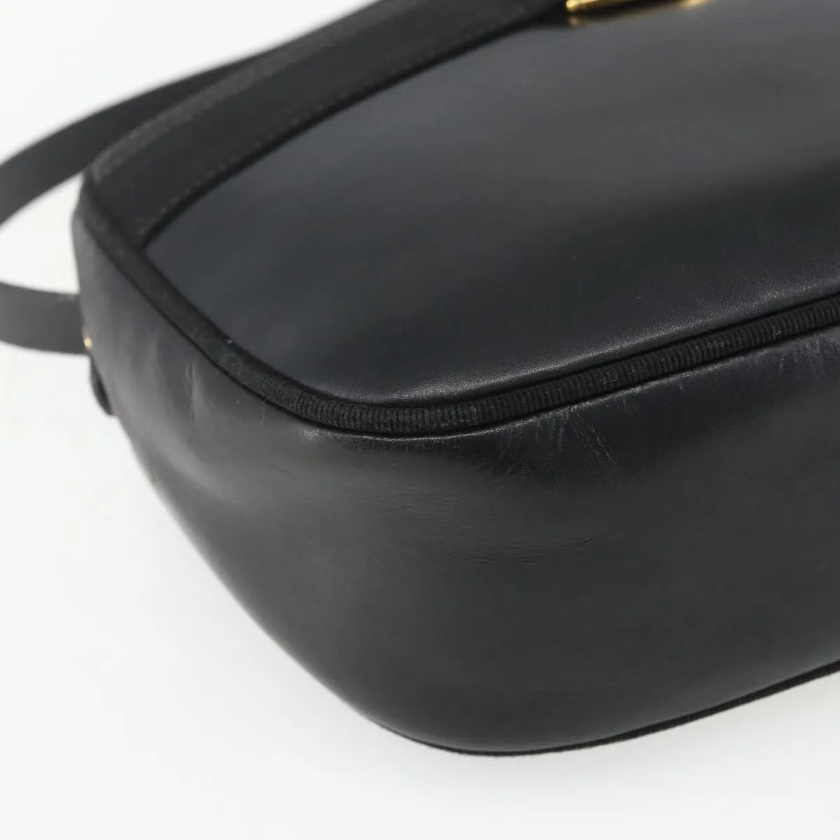Salvatore Ferragamo Vara Bow Camera Patent Leather Black Leather Shoulder Bag Bag (Pre-Owned)