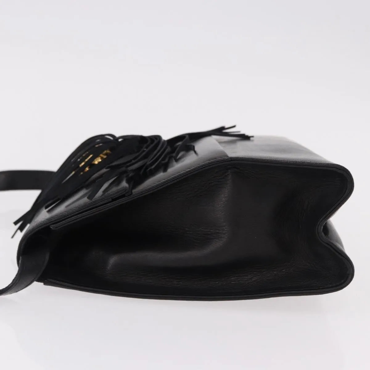 Salvatore Ferragamo Vintage Leather Black Leather Shoulder Bag Bag (Pre-Owned)