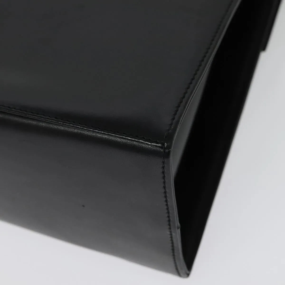 Salvatore Ferragamo Gancini Convertible Top Handle Leather Black Leather Handbag (Pre-Owned)