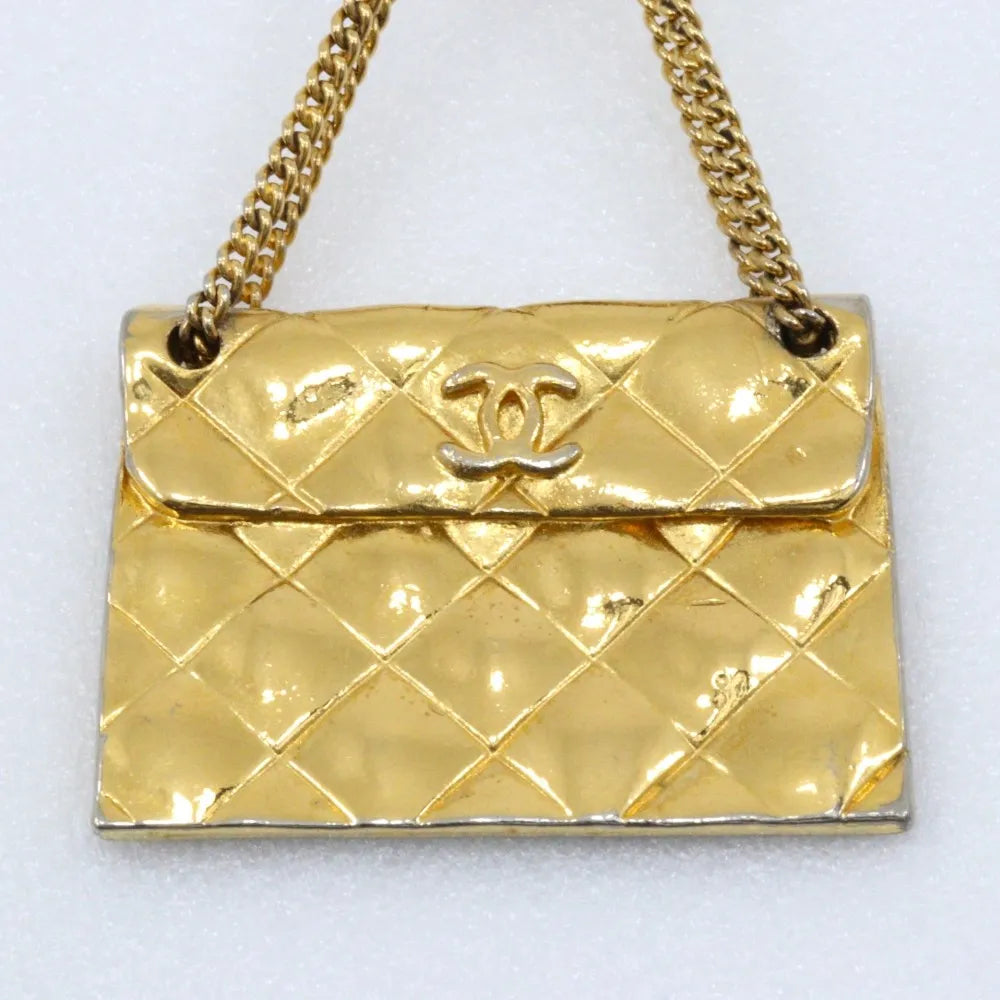 Chanel 31 Rue Cambon Flap Bag Clip-On Metal Gold Gold_Plated Earrings Jewelry (Pre-Owned)