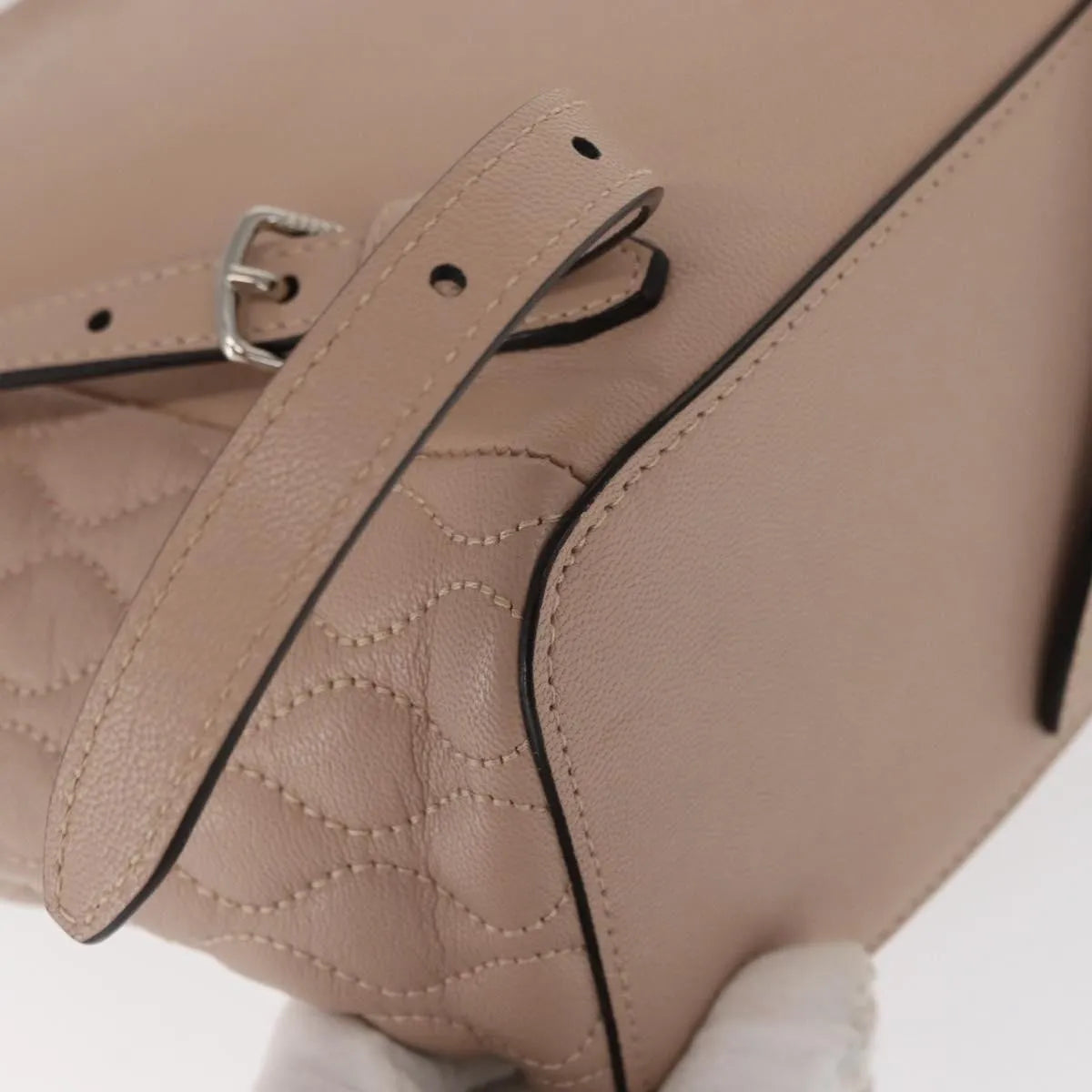 Bally Vintage Leather Pink Leather Backpack Bag (Pre-Owned)