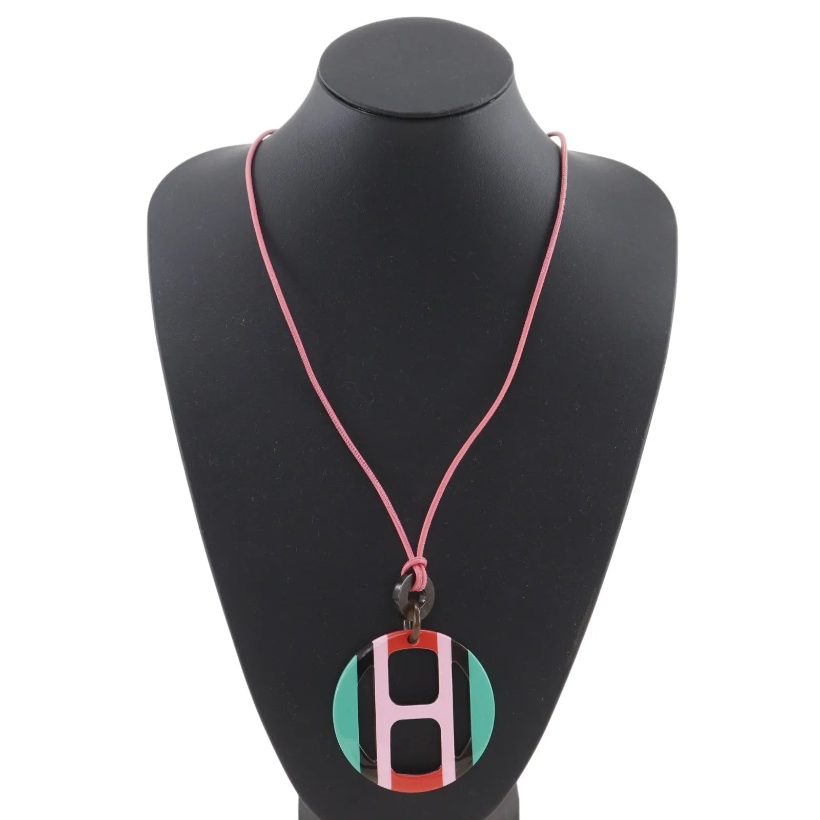 Hermes Necklace Buffalo Horn And Horn Pink Horn Necklace Jewelry (Pre-Owned)