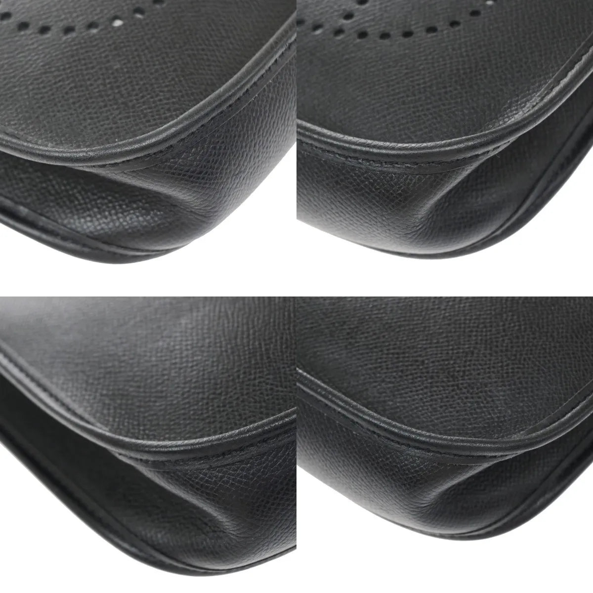 Hermes Long Strap Evelyne Epsom Black Leather Shoulder Bag Bag (Pre-Owned)