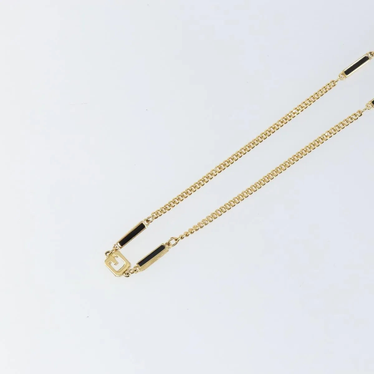 Givenchy Logo G Metal Gold Metal Necklace Jewelry (Pre-Owned)