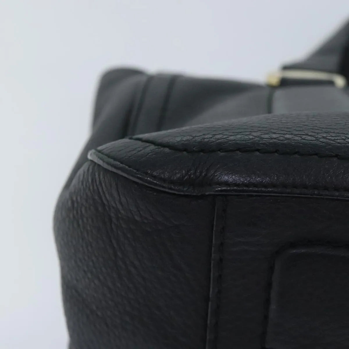 Salvatore Ferragamo Vala Leather Black Leather Handbag (Pre-Owned)