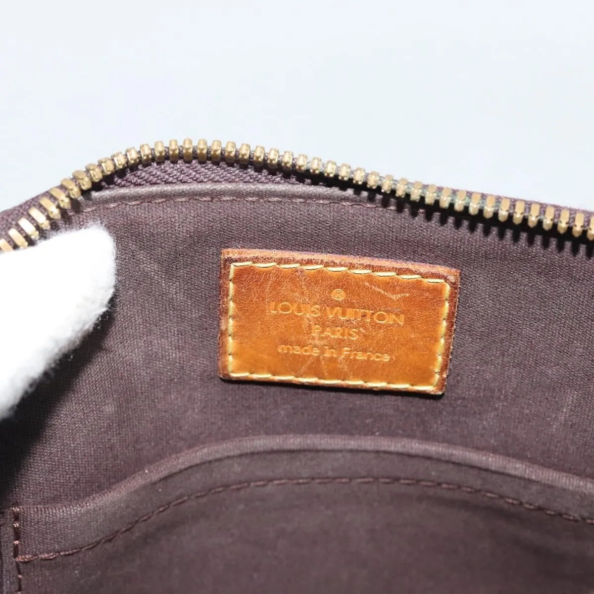 Louis Vuitton Alma Patent Leather Brown Patent_Leather Handbag (Pre-Owned)