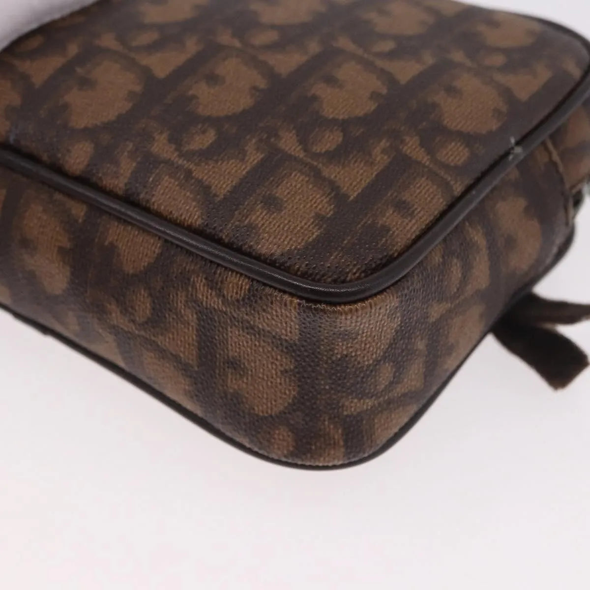 Christian Dior Vintage Trotter Diorissimo Canvas Brown Canvas Clutche & Pouche Bag (Pre-Owned)