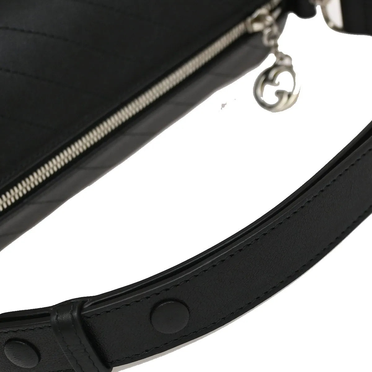 Gucci Blondie Interlocking Gg Leather Black Leather Bag (Pre-Owned)