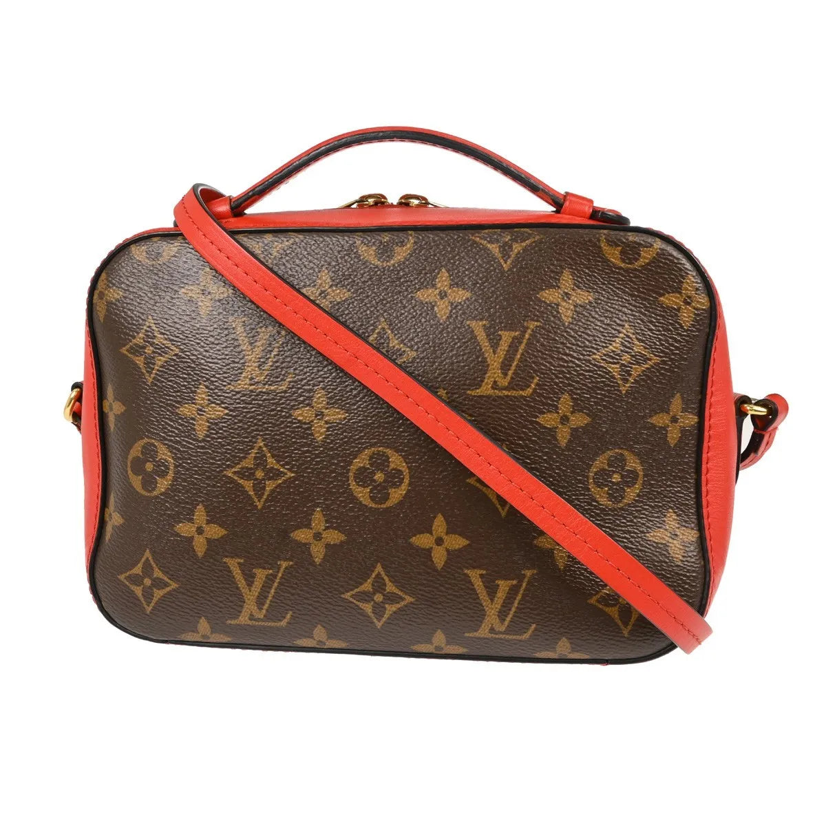 Louis Vuitton Saintonge Monogram Canvas With Leather Brown Canvas Shoulder Bag Bag (Pre-Owned)