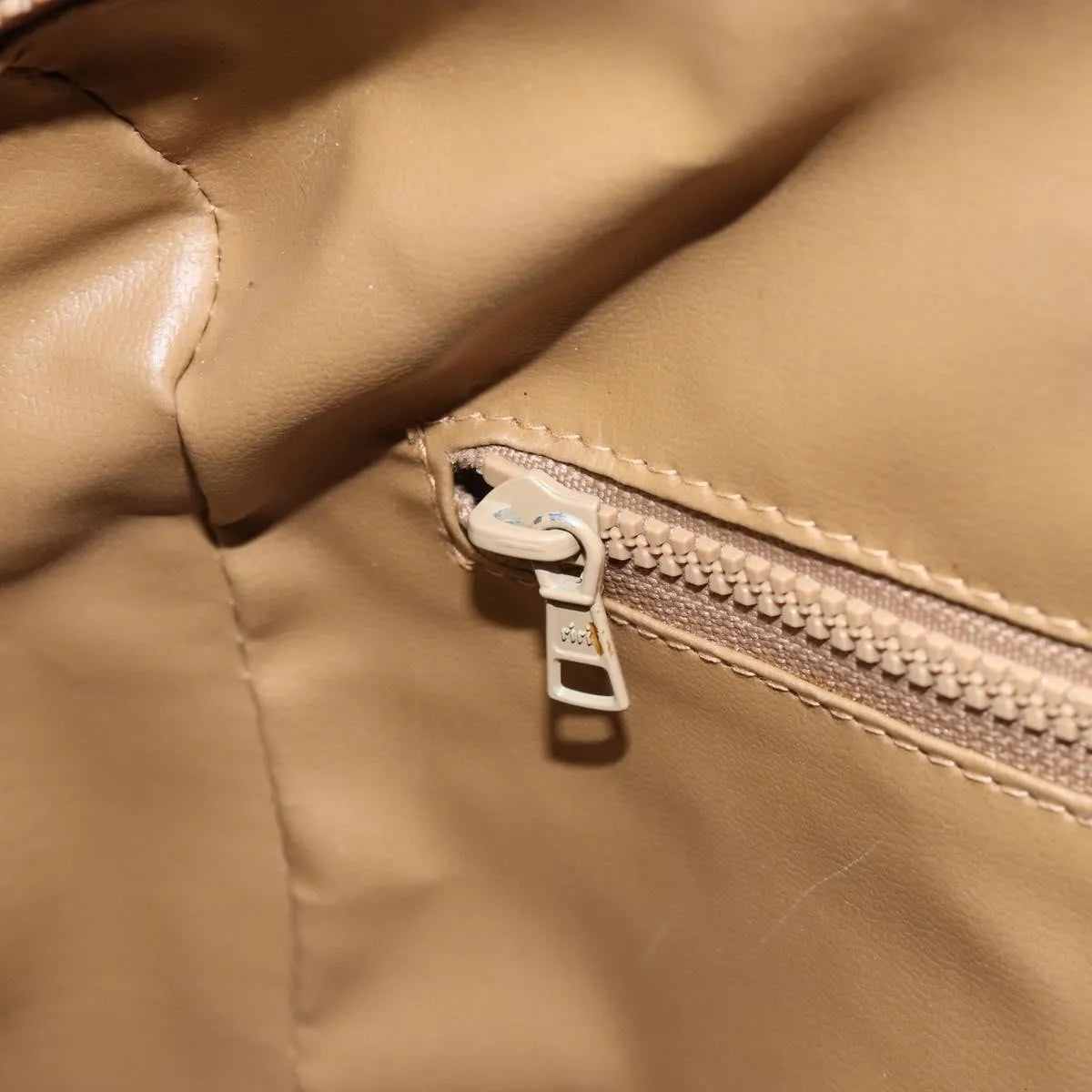Celine Vintage Macadam Canvas Beige Canvas Handbag (Pre-Owned)