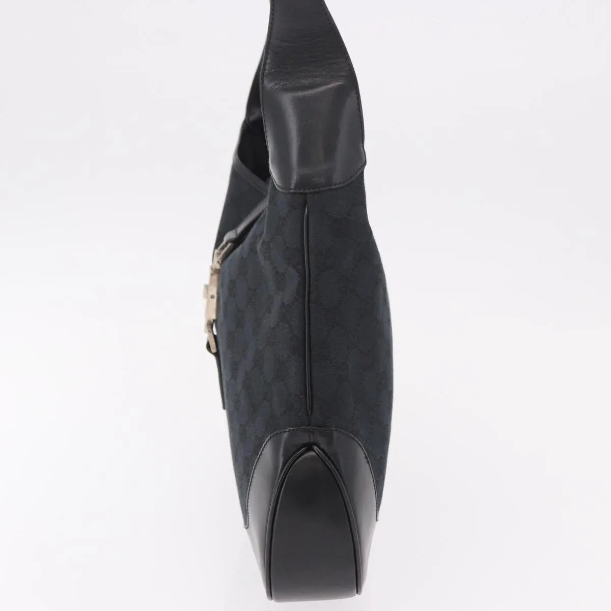 Gucci Vintage Jackie O Hobo Canvas And Leather Black Canvas Shoulder Bag Bag (Pre-Owned)