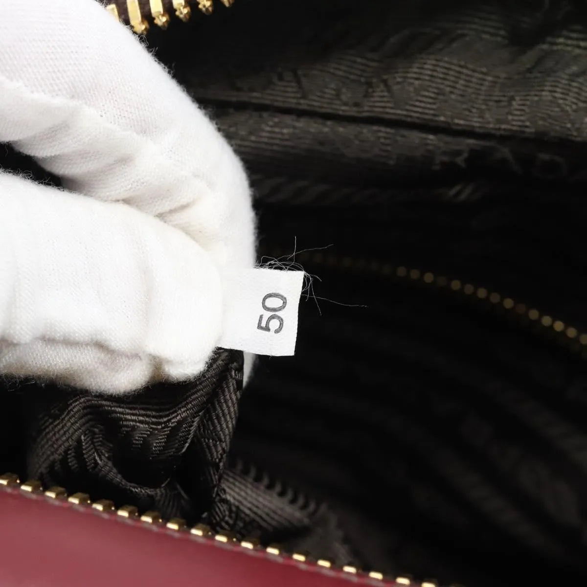 Prada Bauletto Saffiano Leather Red Leather Handbag (Pre-Owned)