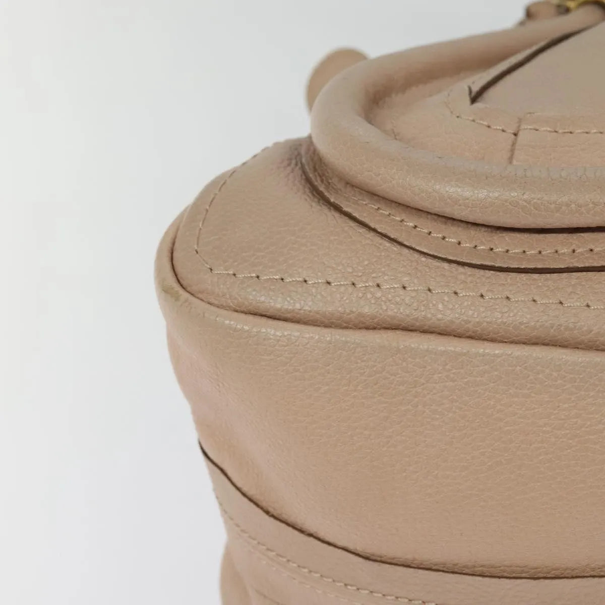 Chloe Paraty Quilted Leather Beige Leather Handbag (Pre-Owned)