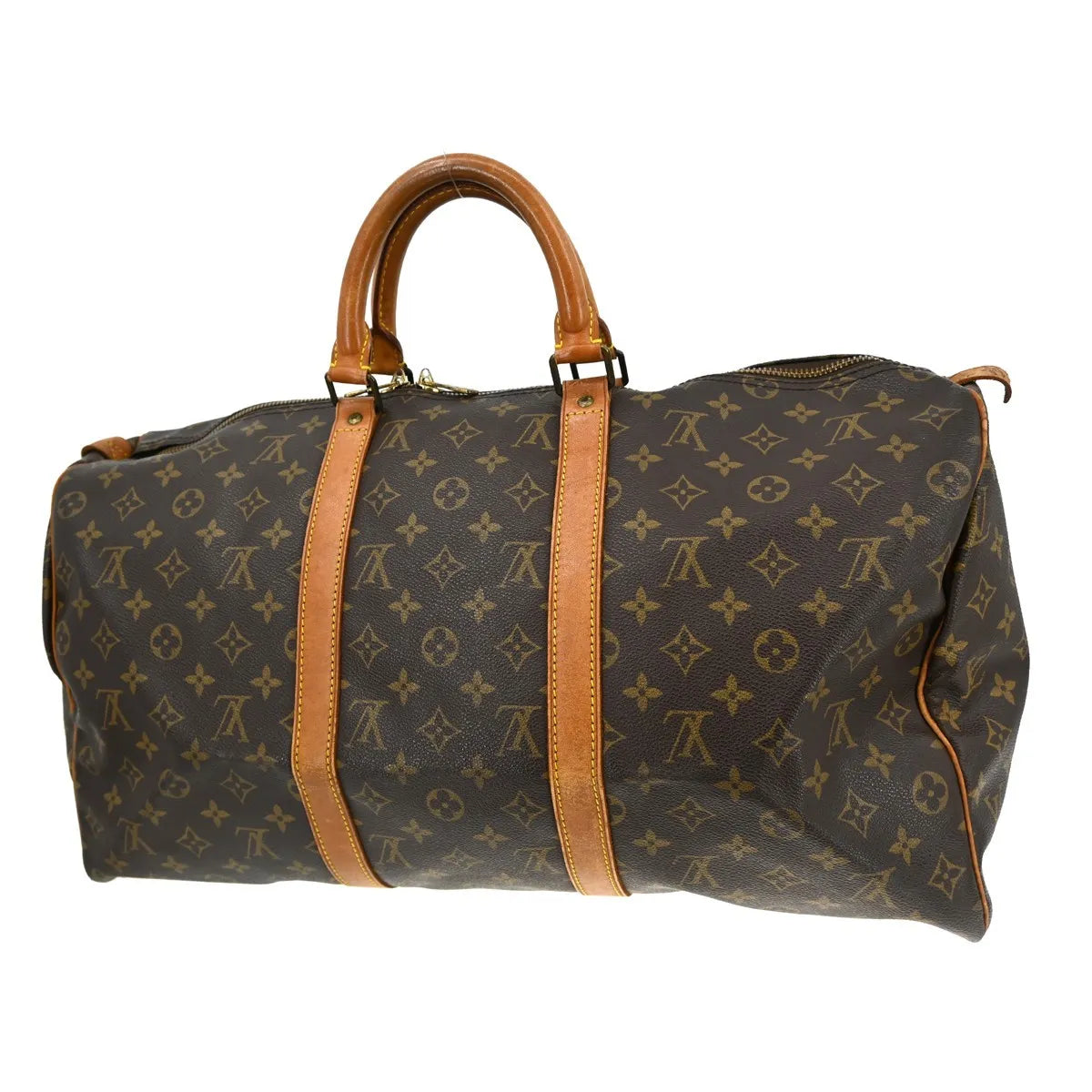 Louis Vuitton Keepall Monogram Canvas Brown Canvas Travel Bag Bag (Pre-Owned)