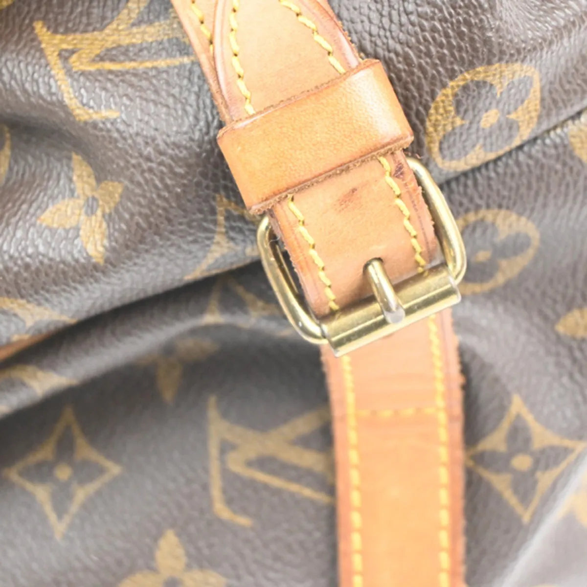 Louis Vuitton Saumur Monogram Canvas Brown Canvas Shoulder Bag Bag (Pre-Owned)