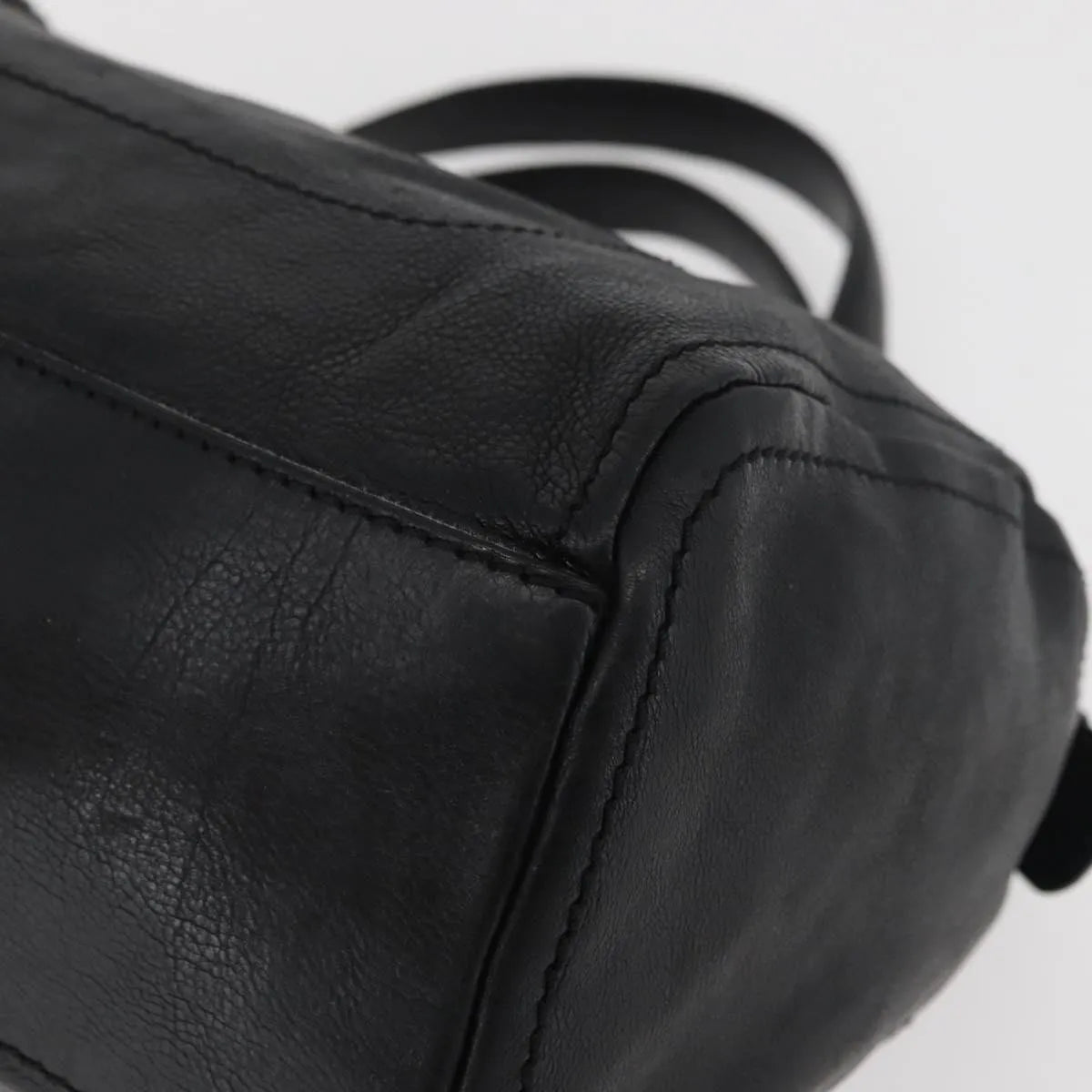 Celine Vintage Leather Black Leather Handbag (Pre-Owned)