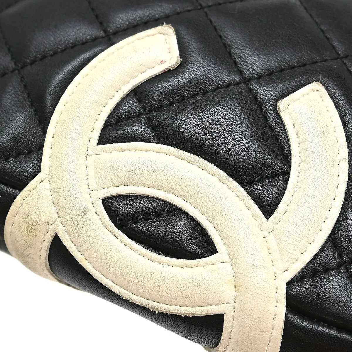 Chanel Cambon Crossbody Bag Quilted Leather Black Leather Shoulder Bag Bag (Pre-Owned)
