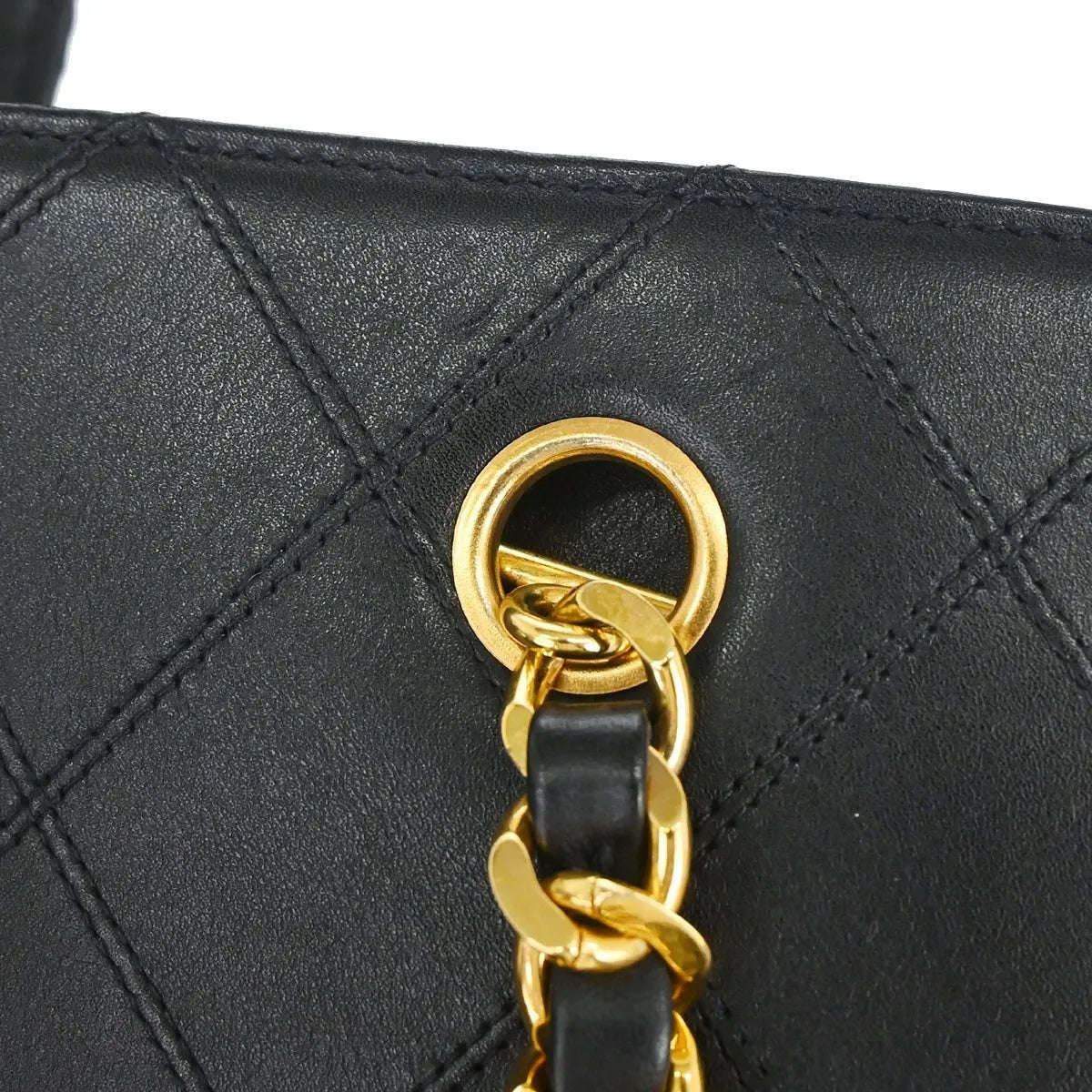 Chanel Vintage Supermodel Weekender Quilted Leather Black Leather Shoulder Bag Bag (Pre-Owned)