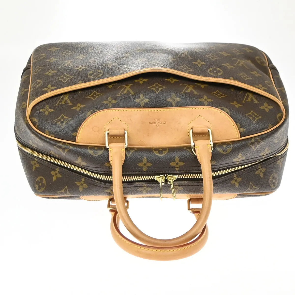 Louis Vuitton Deauville Monogram Brown Canvas Handbag (Pre-Owned)
