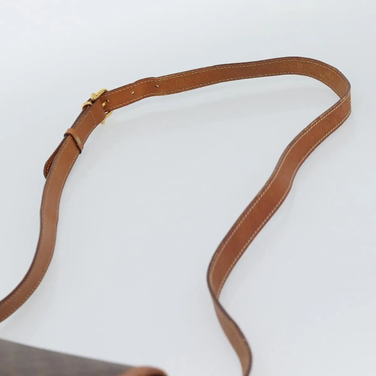 Celine Vintage Macadam Canvas Brown Canvas Shoulder Bag Bag (Pre-Owned)