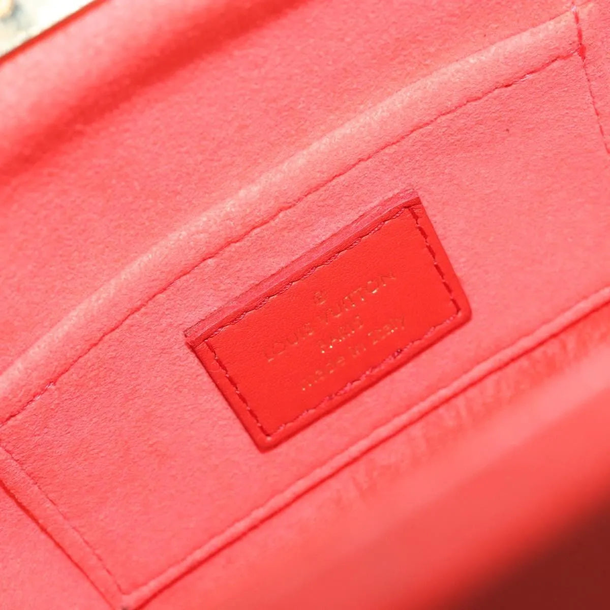 Louis Vuitton Monogram Top Handle Frame Clutch Monogram Canvas Red Canvas Clutche & Pouche Bag (Pre-Owned)