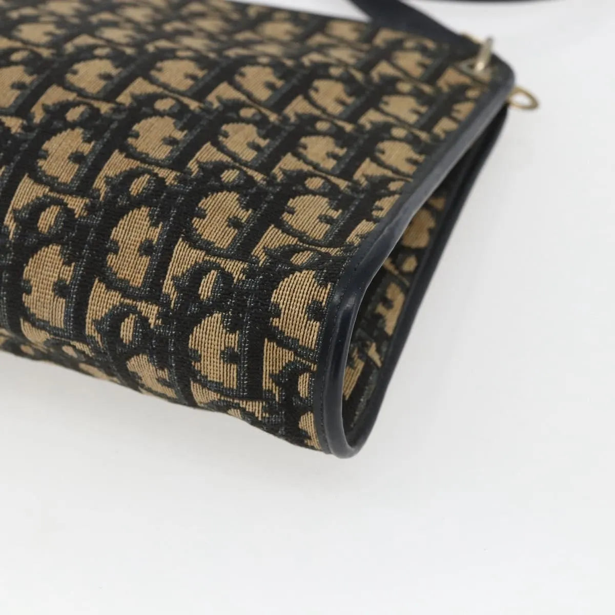 Christian Dior Vintage Trotter Canvas Navy Canvas Shoulder Bag Bag (Pre-Owned)