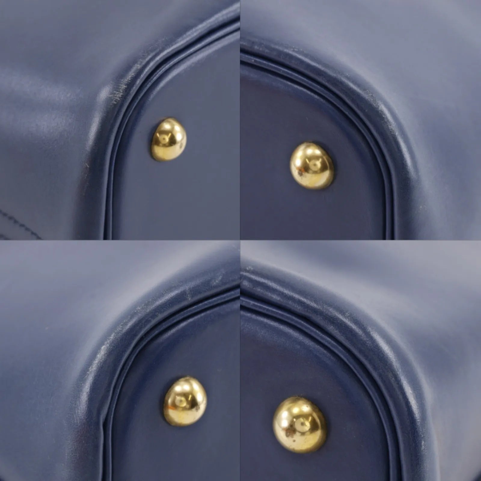 Hermes Bolide Box Calf Navy Leather Handbag (Pre-Owned)