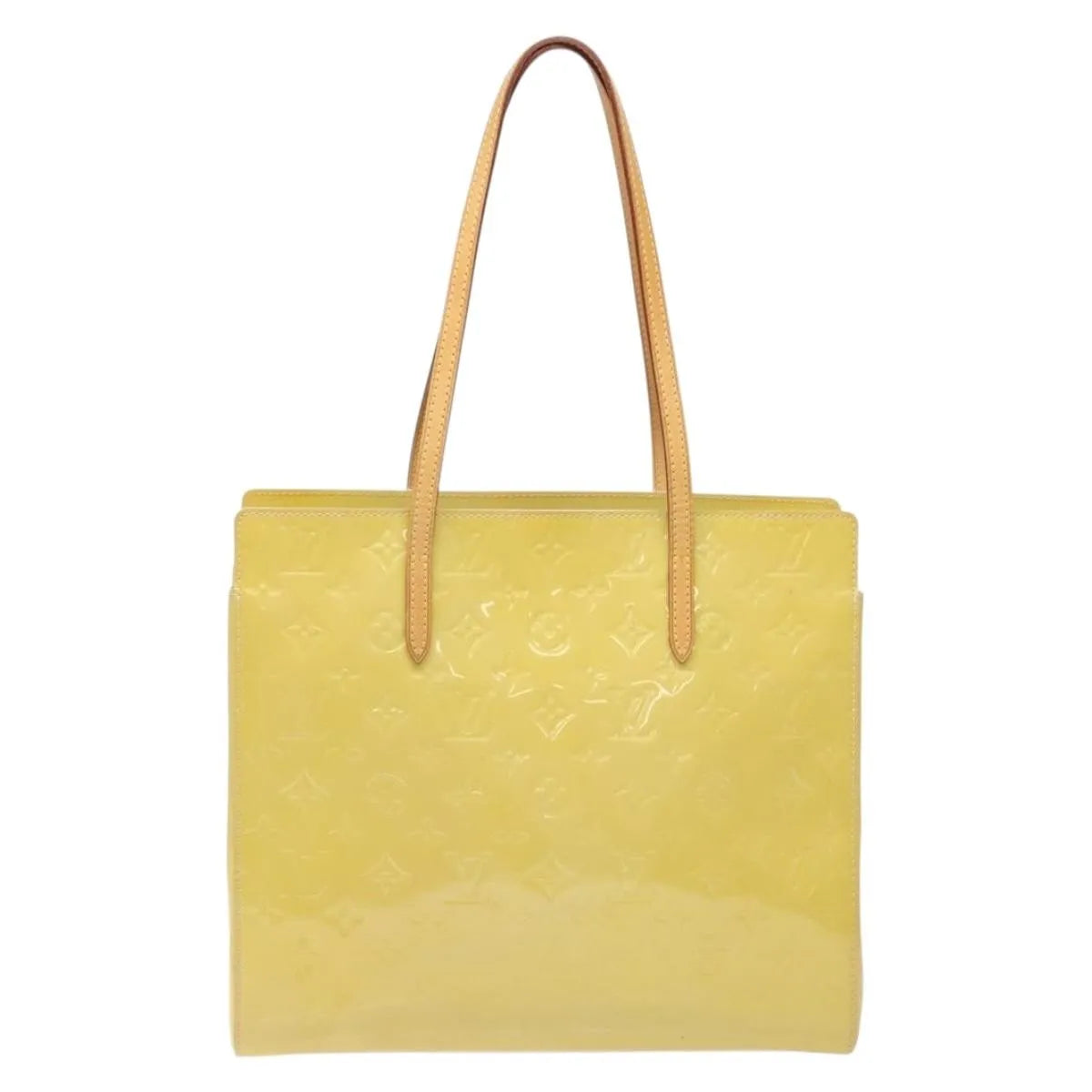 Louis Vuitton Catalina Monogram Vernis Yellow Patent_Leather Tote Bag Bag (Pre-Owned)