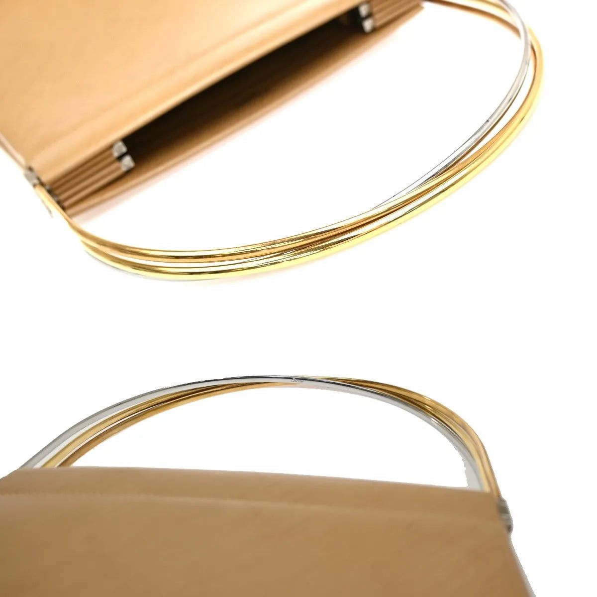 Cartier Trinity Hand Leather Beige Leather Handbag (Pre-Owned)